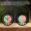 Horloge murale ronde en fer 10 po avec mouvement à quartz silencieux, chiffres romains, impression UV-1577793842