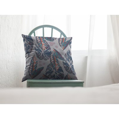 Bettye Abstract Faux Suede Reversible Throw Pillow