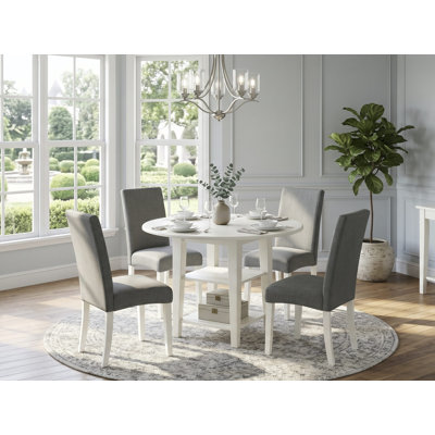 Albarran Solid Wood Solid Wood Top Four Leg Dining Set
