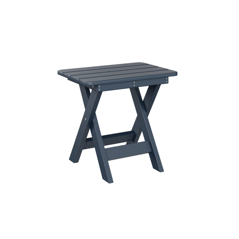 Berlin Gardens Tropical Folding End Table, Navy Blue