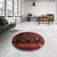 Tapis brun / rouge traditionnel-197206453