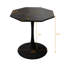 Table basse octogonale moderne 31,50 "avec plateau en marbre noir imprimé, base en métal, pour la salle à manger, la cuisine, le salon