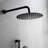 Modern Shower With Arm Support And Hose: Head, Hand Shower, Slide Bar, Bodysprays, Arm, Valve Trim : Hose, Trim, Lever Handles-115811818