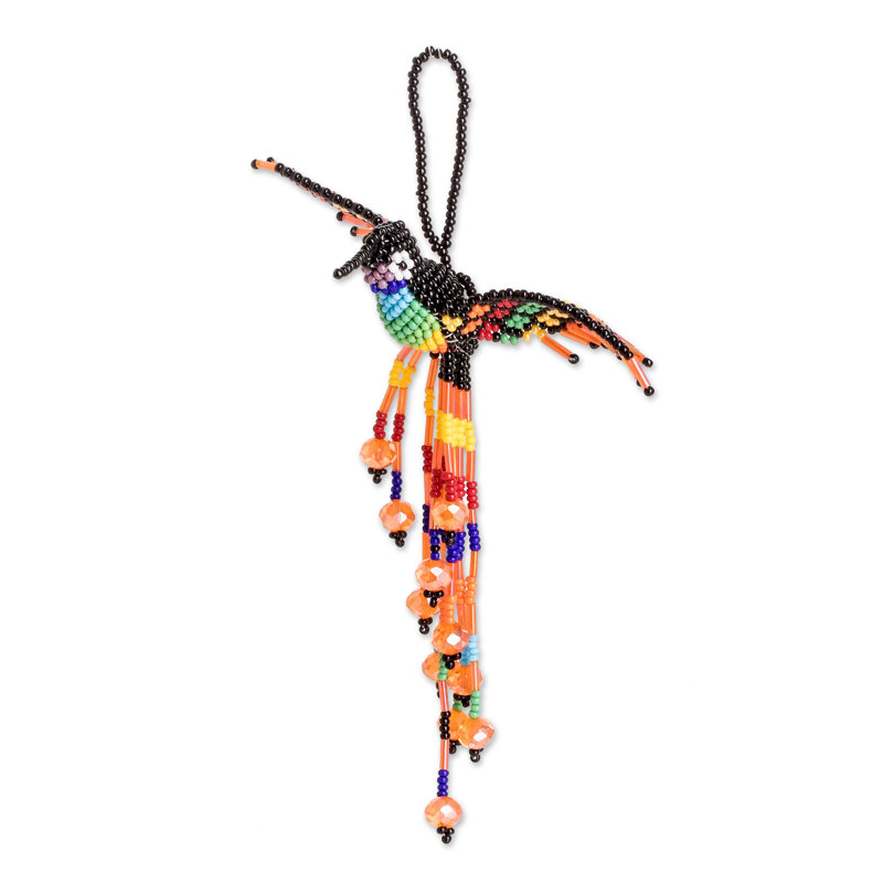 Bungalow maison fait main avec colibri et cascade de perles