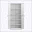 Garde-manger de 61 po en métal blanc avec 4 tablettes réglables, capacité de 110 lb, organisateur autoportant robuste pour la cuisine et le salon