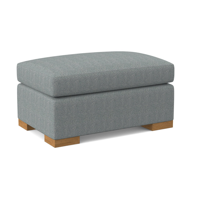 Elkins Ottoman, Amber, Maya Cyan