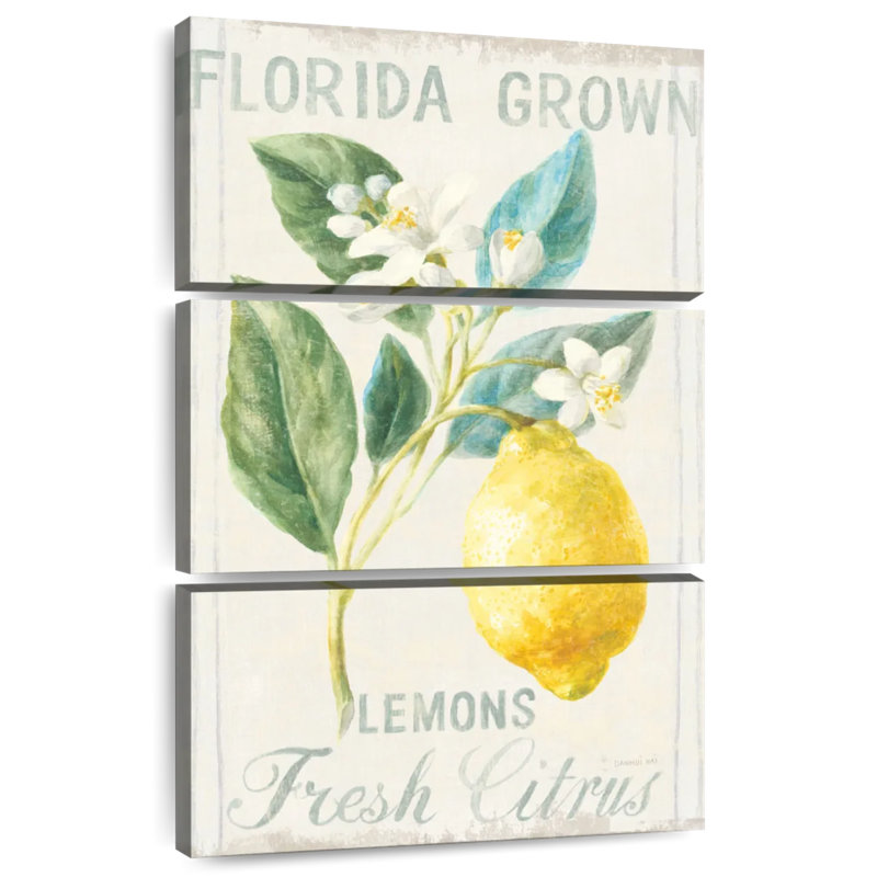 Plaque murale Kema Floursack Lemon I, H 45 po x l 28 po