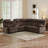 7 - Seater Corner Sectional Sofa With Functional Console & Manual Reclining Loveseat