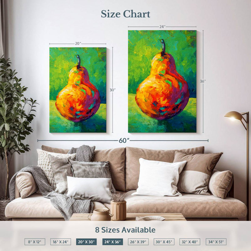 Yarlin Bright Pear V, 36" H x 24" W