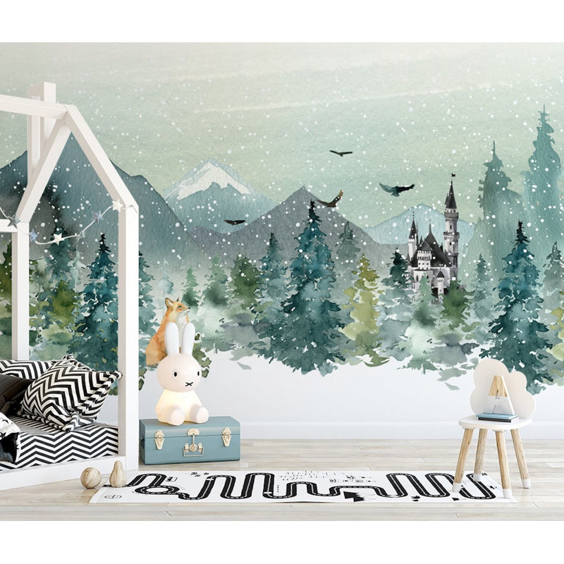 Murale neige, L 6,25 pi x l 9,33 pi