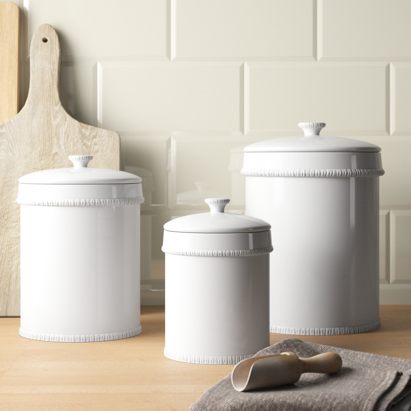 Hutsonville Ceramic / Porcelain Canister - Set of 3