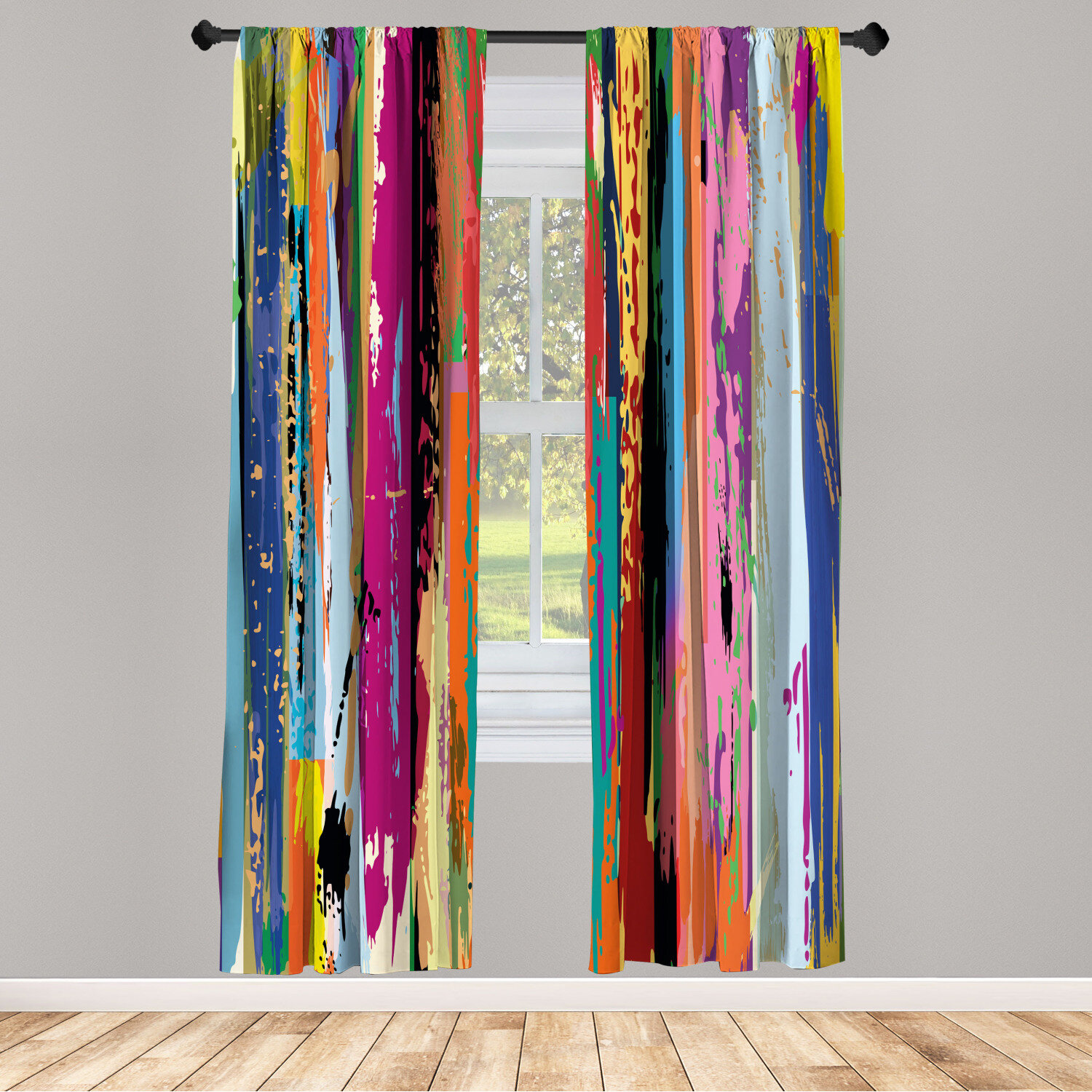 Colorful curtain clearance panels