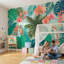 Papier peint tropical, aquarelle et feuillage de jungle-1809415491-1809415497