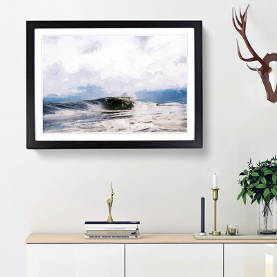 Surfing in New York in Abstract - Picture Frame Graphic Art Print