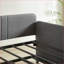 Lit de jour simple en métal gris avec couchette - Stable sans bruit pour les petits espaces