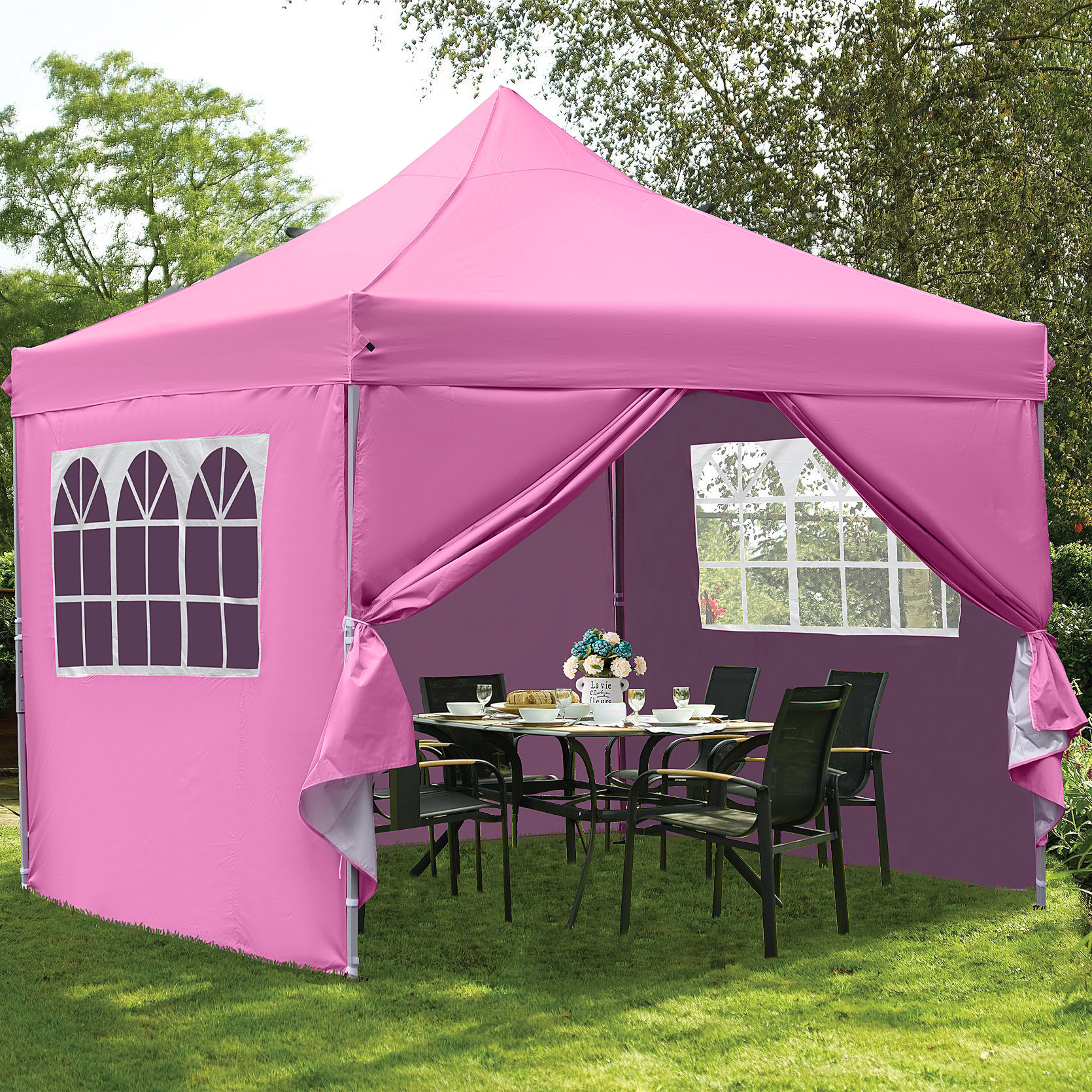 Zenova 10 Ft. W x 10 Ft. D Steel Pop-Up Canopy & Reviews | Wayfair