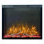 Wrought Studio 36.1 " W Black Recessed Wall Mounted Electric Fireplace