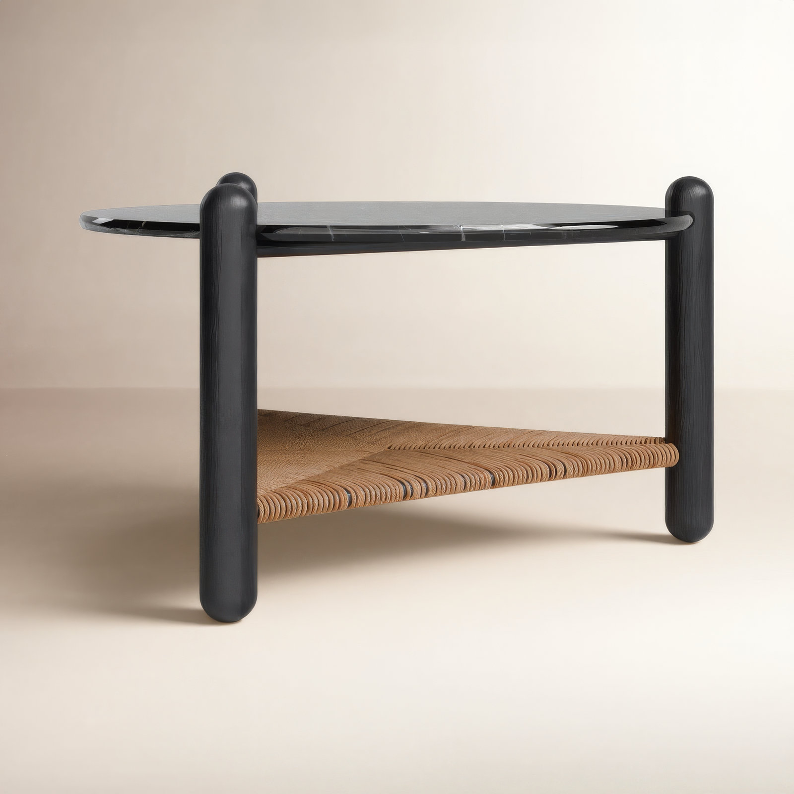 Trish Coffee Table, Marble Black /Gray, Black