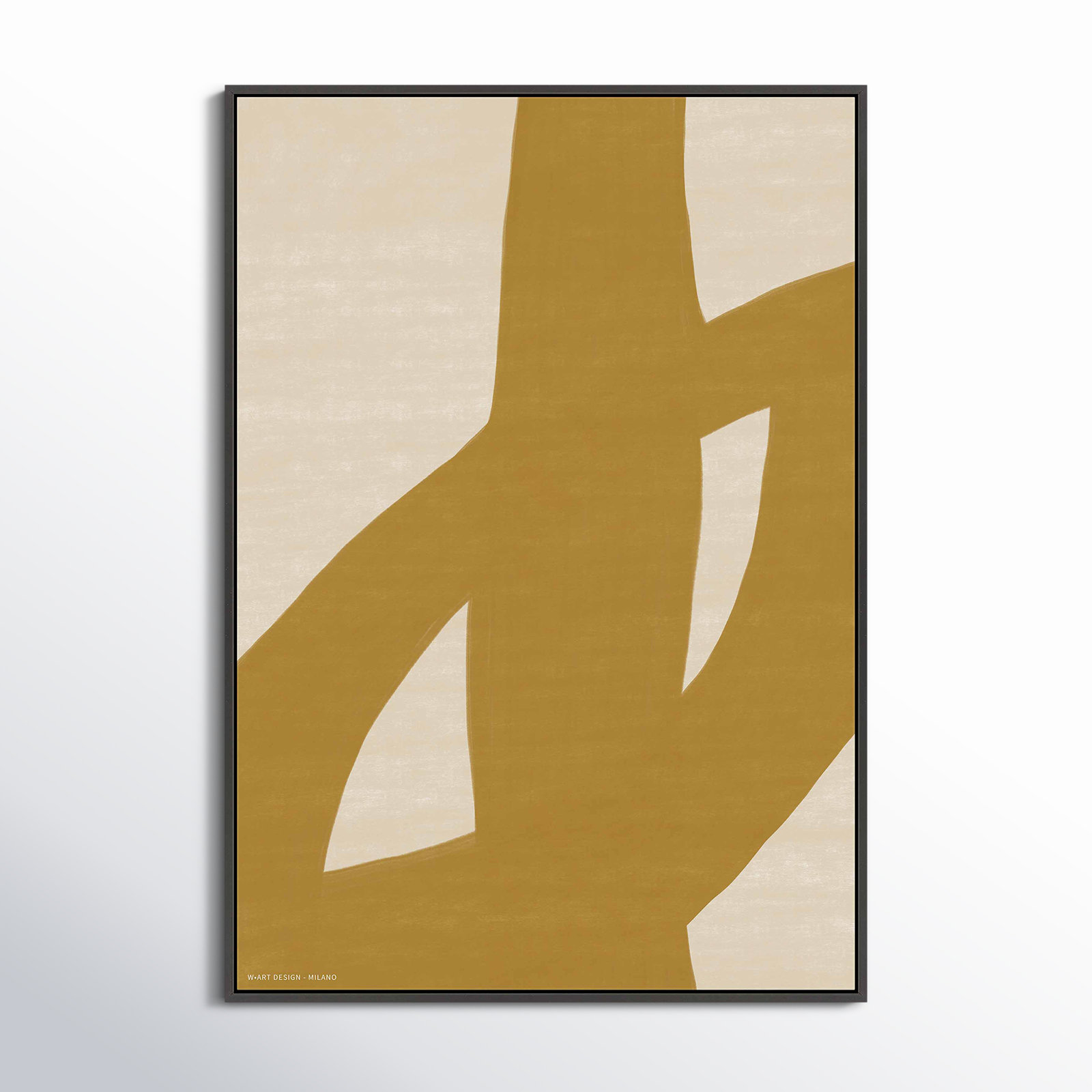 Form And Fusion 1 by Romina Gadler, Black Framed Canvas, 50" H x 35" W x 1.25" D