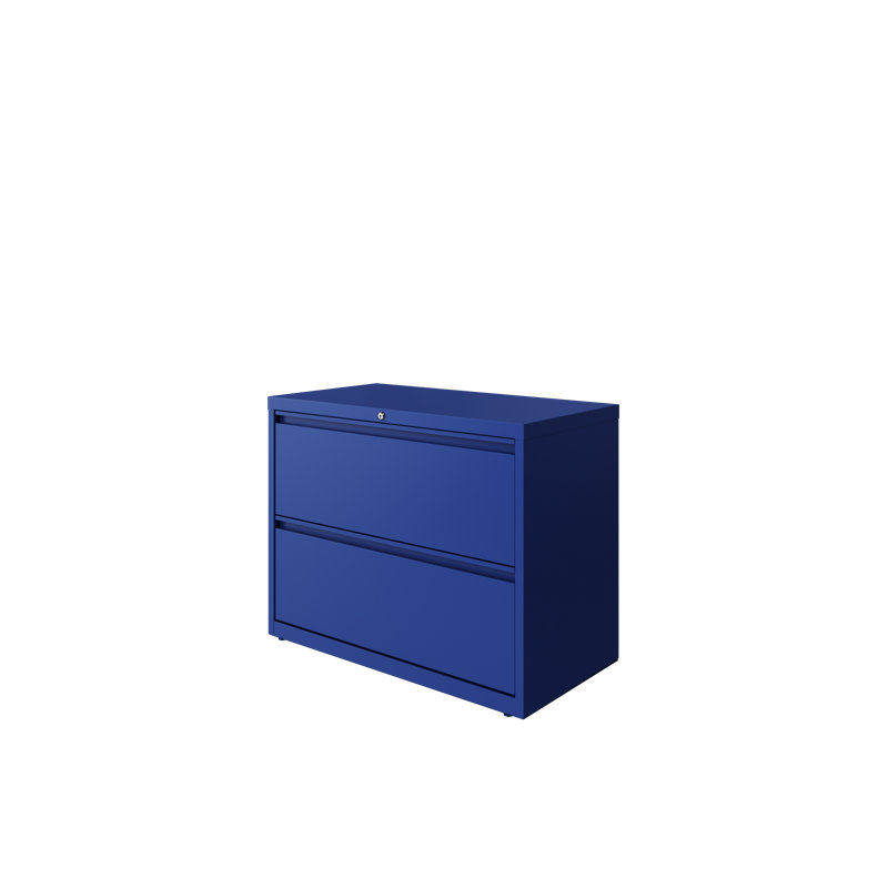 36'' Wide 2 -Drawer Steel File Cabinet, Blue