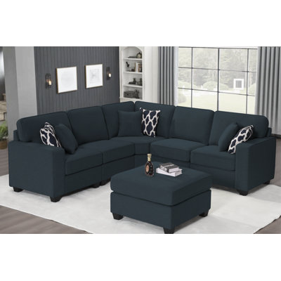 Giancarlo Upholstered L-Shaped Sectional Symmetrical