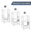 Tour réglable pour tout-petits 35,4 "pour enfants, marchepied pour enfants avec barrière de sécurité amovible