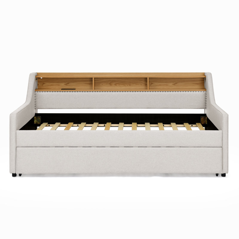Bahman Upholstered Daybed, Beige