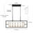 6-Light Black Cooper Kitchen Island Linear Pendant
