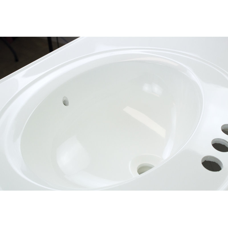 Dessus de salle de bain simple 49 po meuble-lavabo, Blanc
