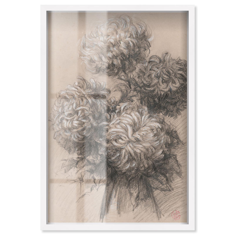 «Ghost Flowers Shadowbox Print» par Art Remedy, H 16 po x l 11 po, Blanc