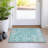 Machine Washable Indoor/Outdoor Xhevrie Teal Rug-315968371