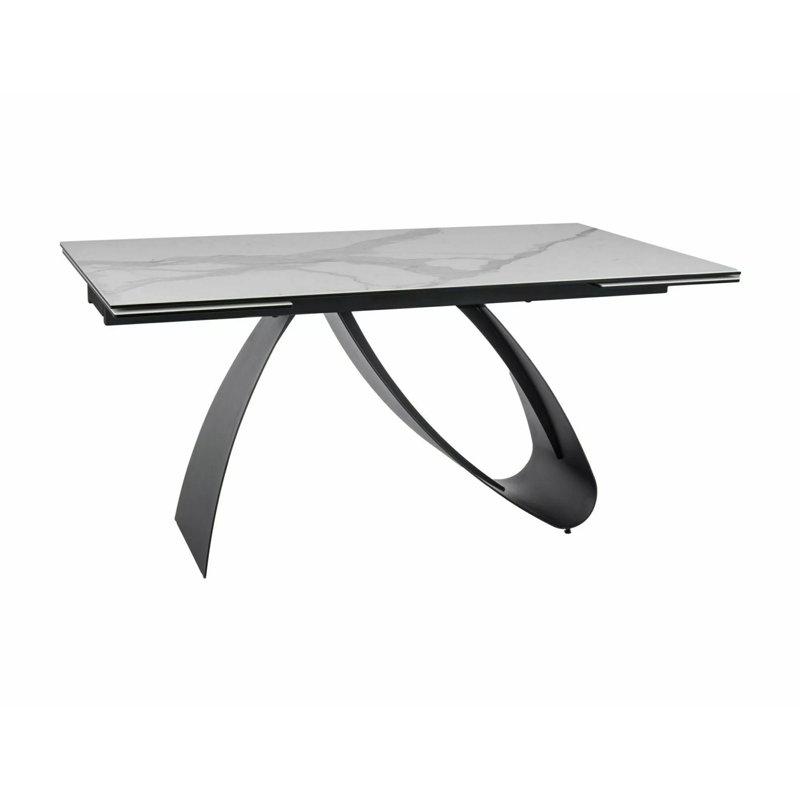 Klotilde Metal Base Dining Table, White