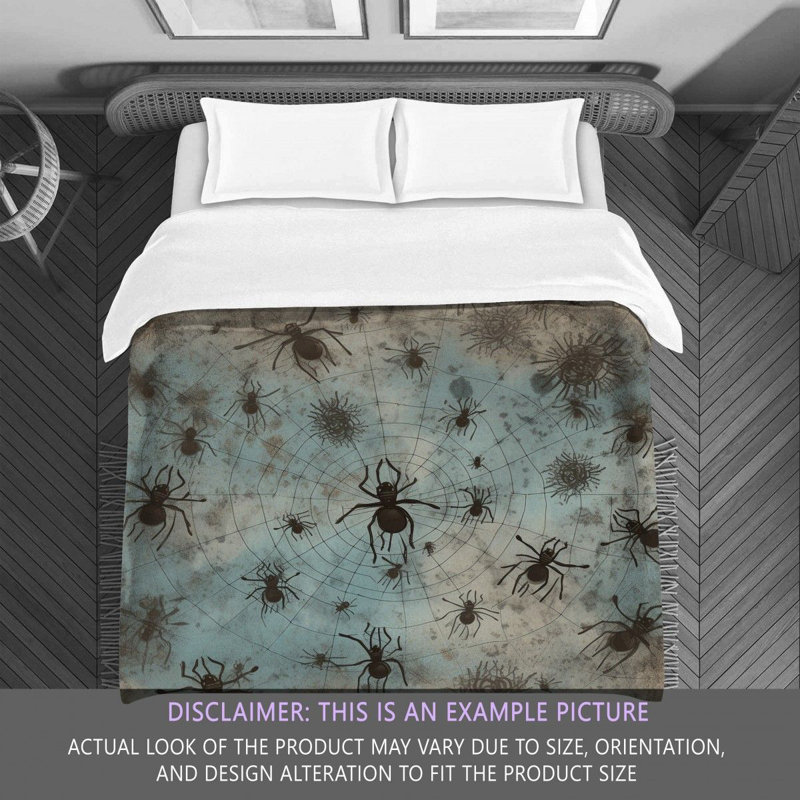 Spider Insect Blue Comforter, King Comforter