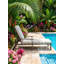 Méridienne de patio en aluminium à roulettes H 24,41 po x P 41,73 po x H 12,99 po Hifine