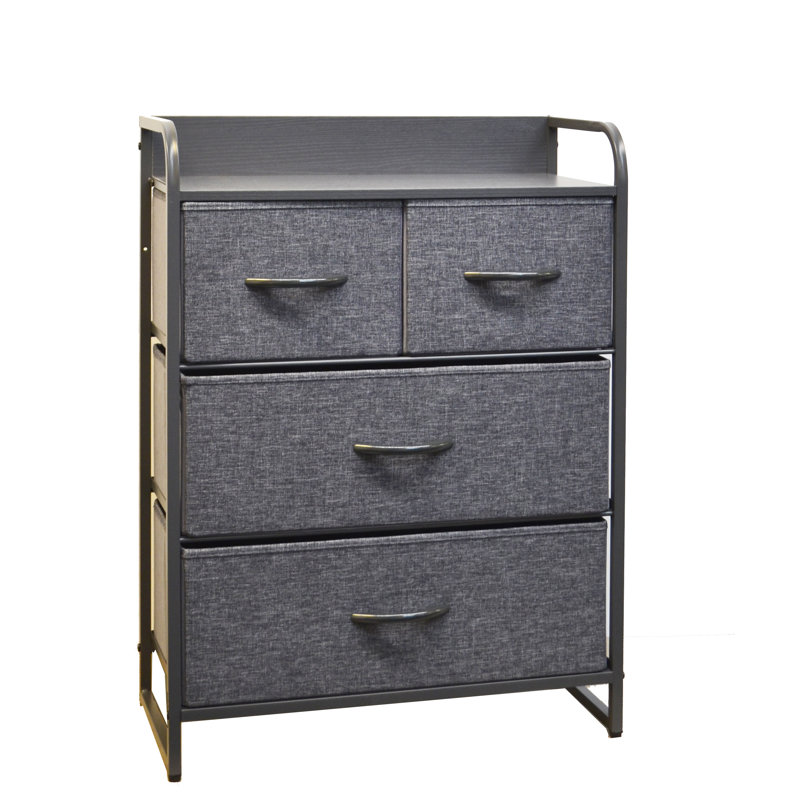 Commode de rangement 4 tiroirs nola Lossett, Gris