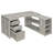 Tona Grey Driftwood 3-Drawer L-Shape Desk