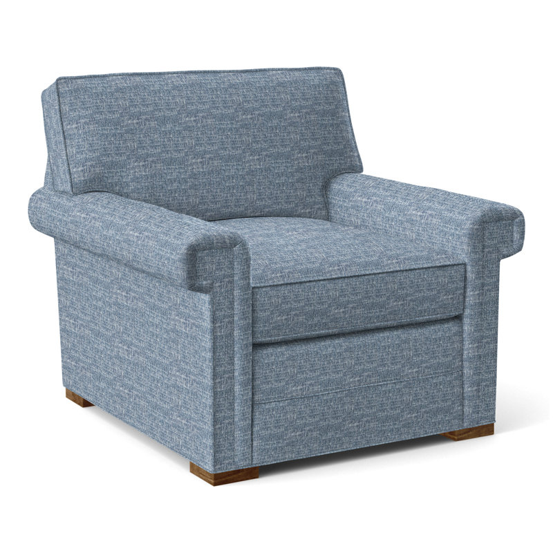 Fauteuil 36 po Davidson, Chenille nomade ardoise Crypton®, Casablanca, Non