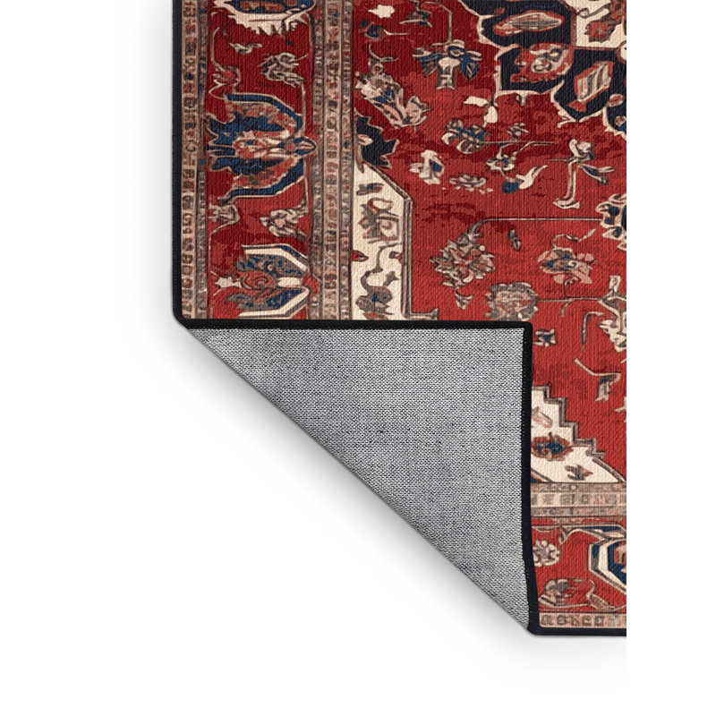 Tapis brun lavable à la machine, Rond 3 pi