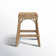 Robias 24.5"H Rectangular Rattan And Water Hyacinth Counter Stool