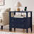 Overstreet Fluted Nightstand Set of 2 with Charging Station, 2-Drawer Bedside Tables with Open Shelf and Solid Wood Legs-125523554-121591851