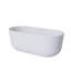 Baignoire de trempage autoportante 67 po en acrylique blanc brillant 67 po