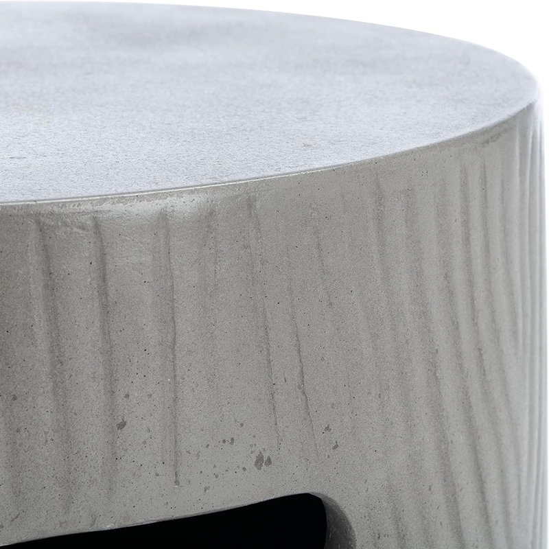 McBrine Concrete Top End Table, Dark Gray