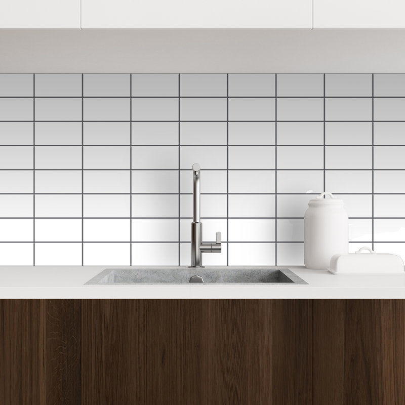 6'' W x 11.9'' L Gel Peel and Stick Subway Tile