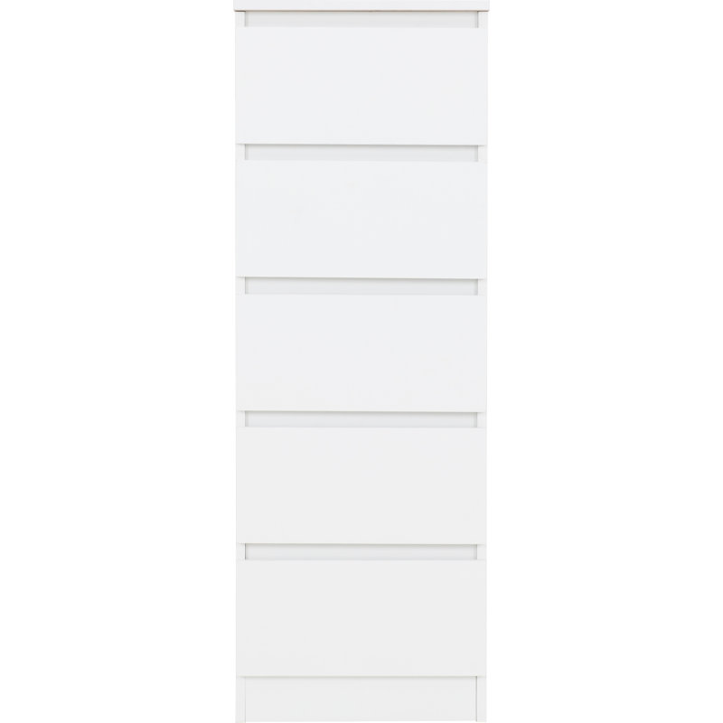 40cm W 5 - Drawer Chest of Drawers, White