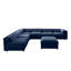 Cash 6-Seater Chenille Sectional Sofa with Ottoman-329931