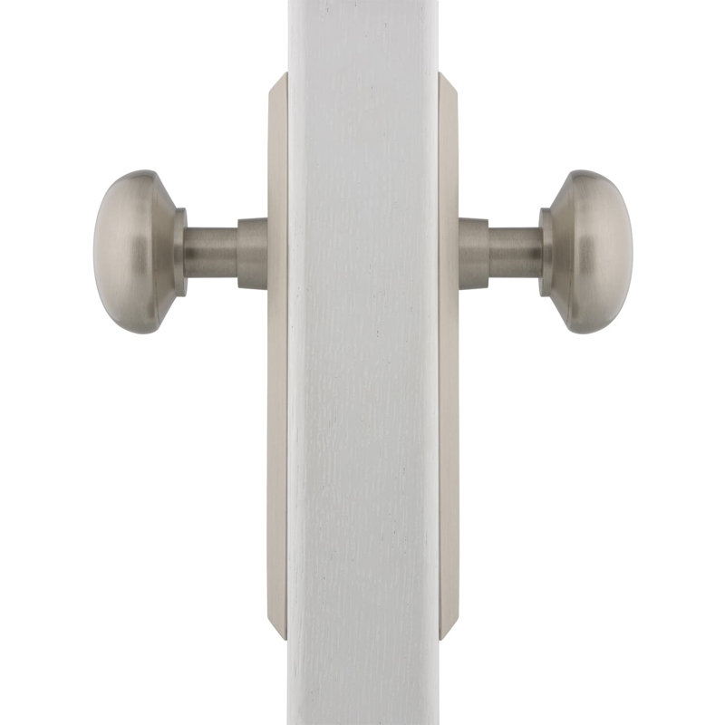 New York Plate with New York Door Knob, Satin Nickel