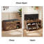 Leather Upholstered Bench with Shoe Storage