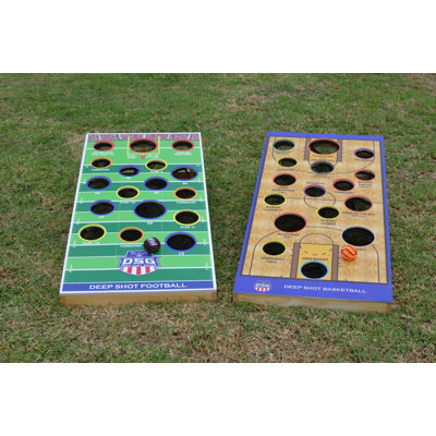 Two-Game Set - Football + Basketball Bean Bag Toss Games