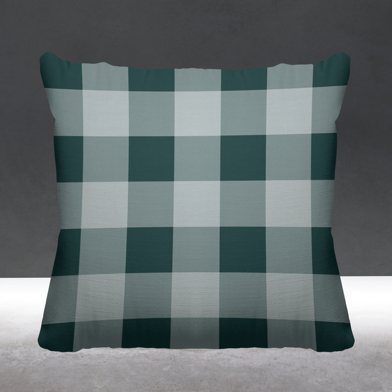Coussin décoratif intérieur / extérieur Autumn, 15 po x 15 po, Émeraude, Carré