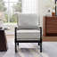 Chaise d'appoint rembourrée avec structure en bois tourné, gris-396921502-396921474-396921503